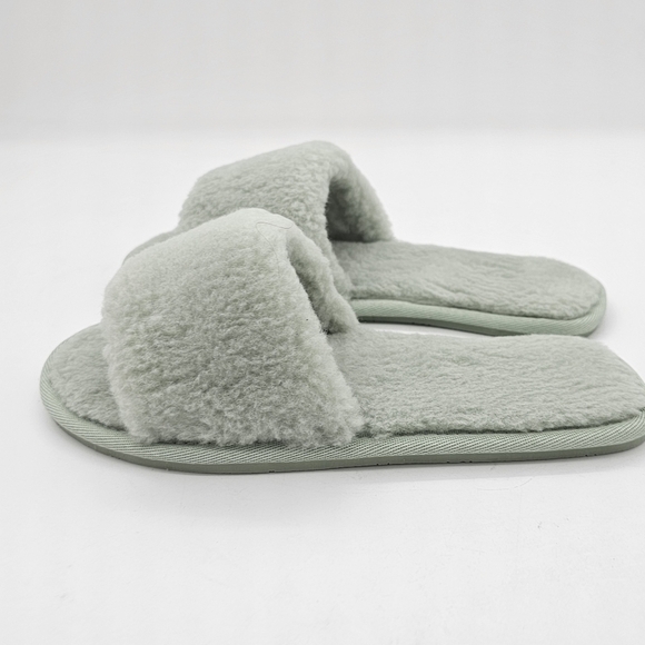 Splendid Womens Carmen Slide Sandals Slippers Open Toe Faux Far Mint Size 6M NWB - Picture 9 of 10